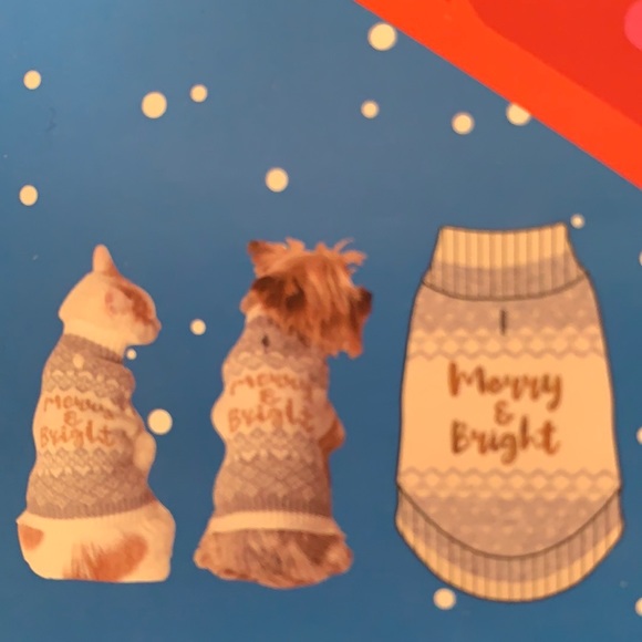 New dog sweater charming “Merry & Bright” various sizes - Picture 1 of 8